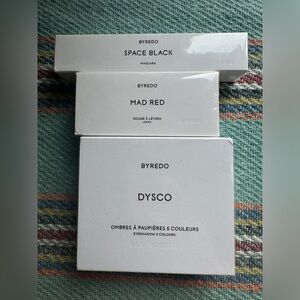 New Byredo Space Black Mascara, Mad Red Lipstick, Dysco Eyeshadow SEALED